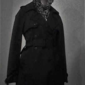 New York and Company Black Trench Coat (x-small)